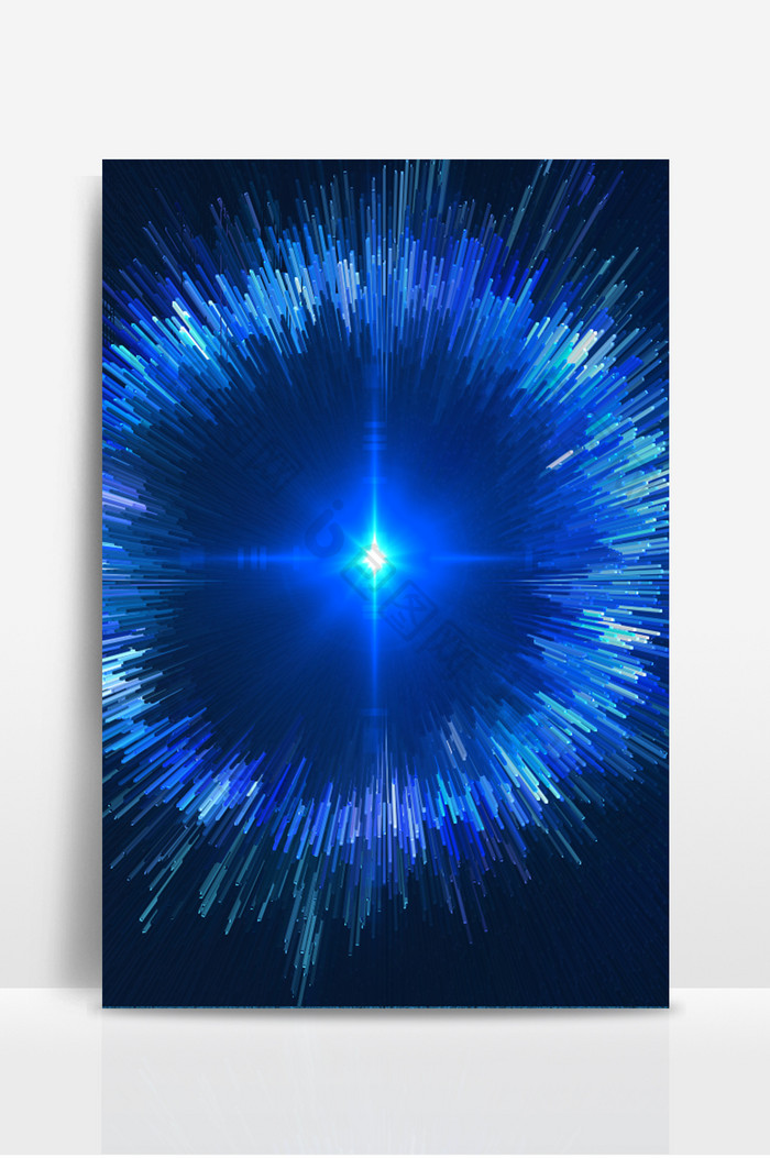 粒子爆炸磁暴黑洞发光太空科技蓝时尚背景