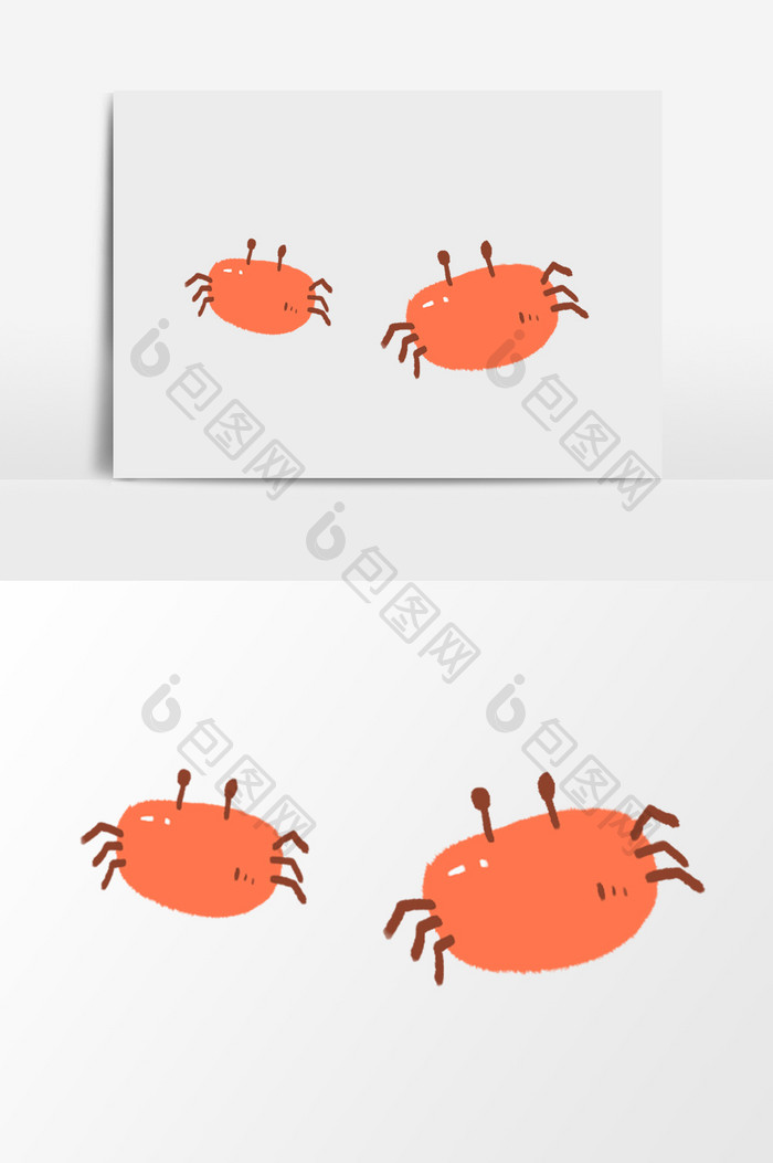 卡通手绘可爱螃蟹