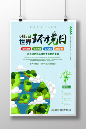 创意世界环境日海报