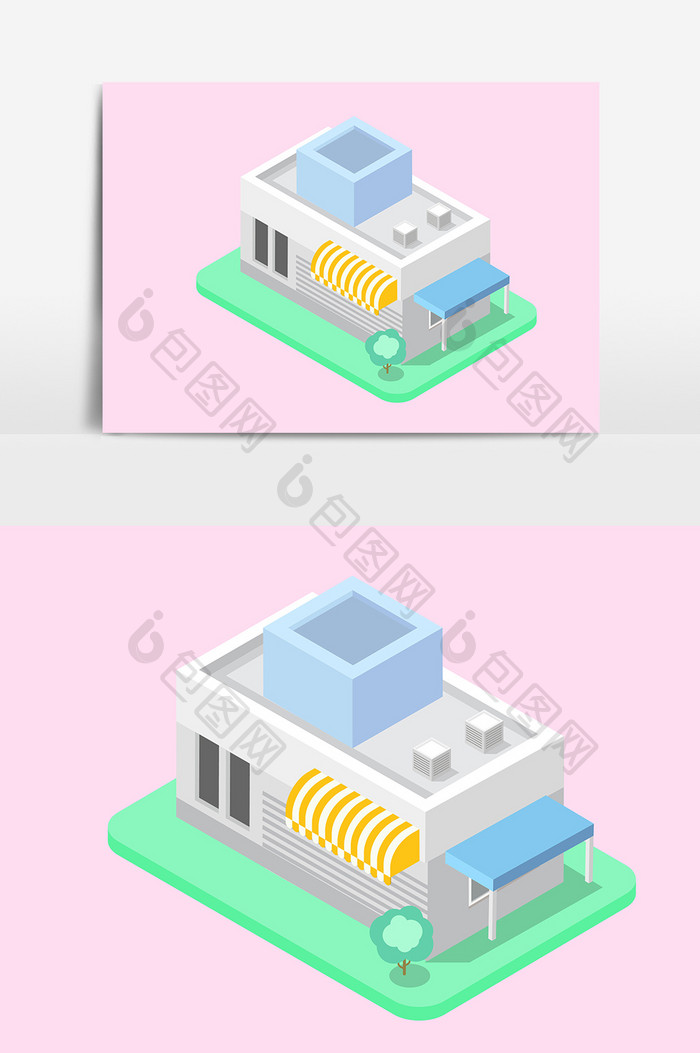 房子素材立体房子元素