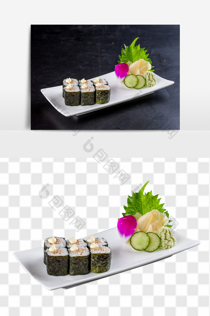 肉沫寿司日式料理图片图片
