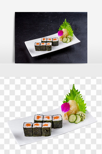 鱼子寿司日式料理元素图片