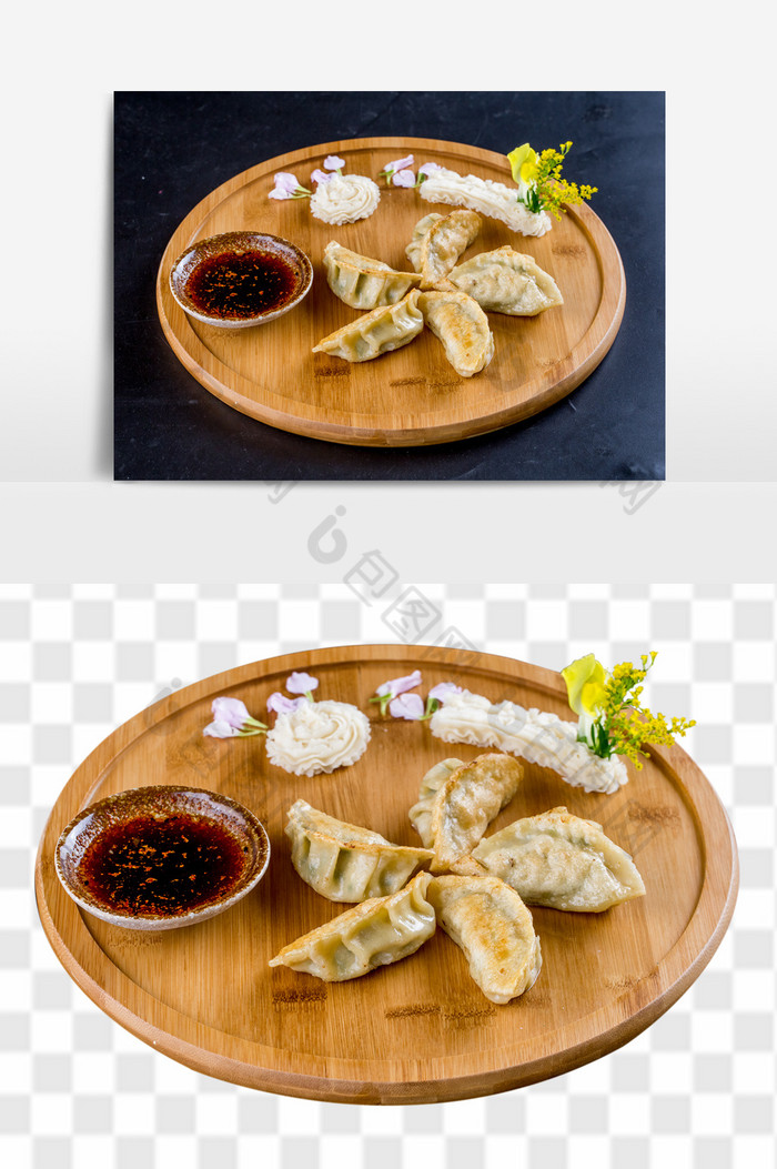 煎饺子日式料理图片图片