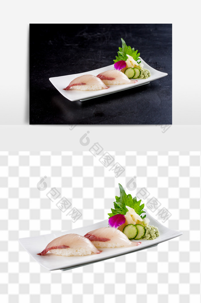 三文鱼日式料理元素