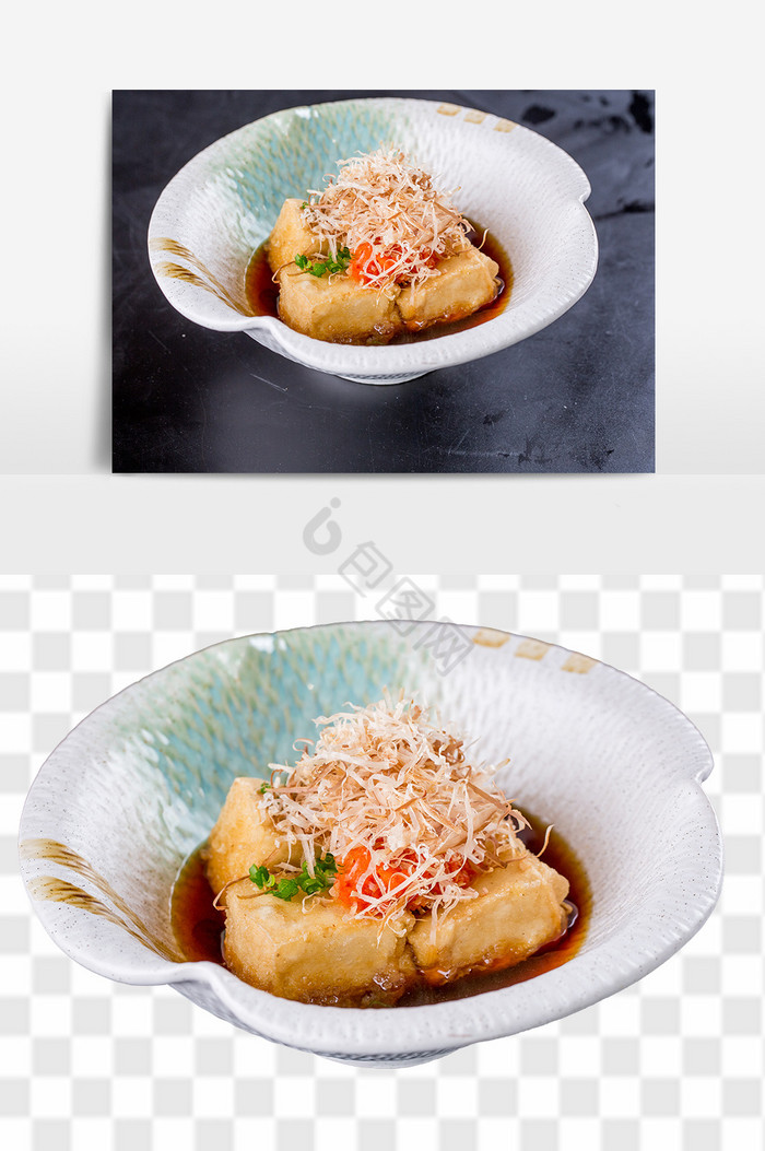 炸豆腐日式料理图片