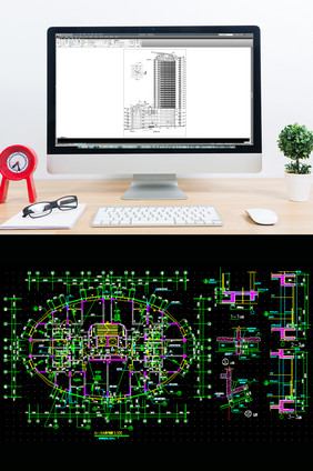 建筑施工图CAD大厦施工图