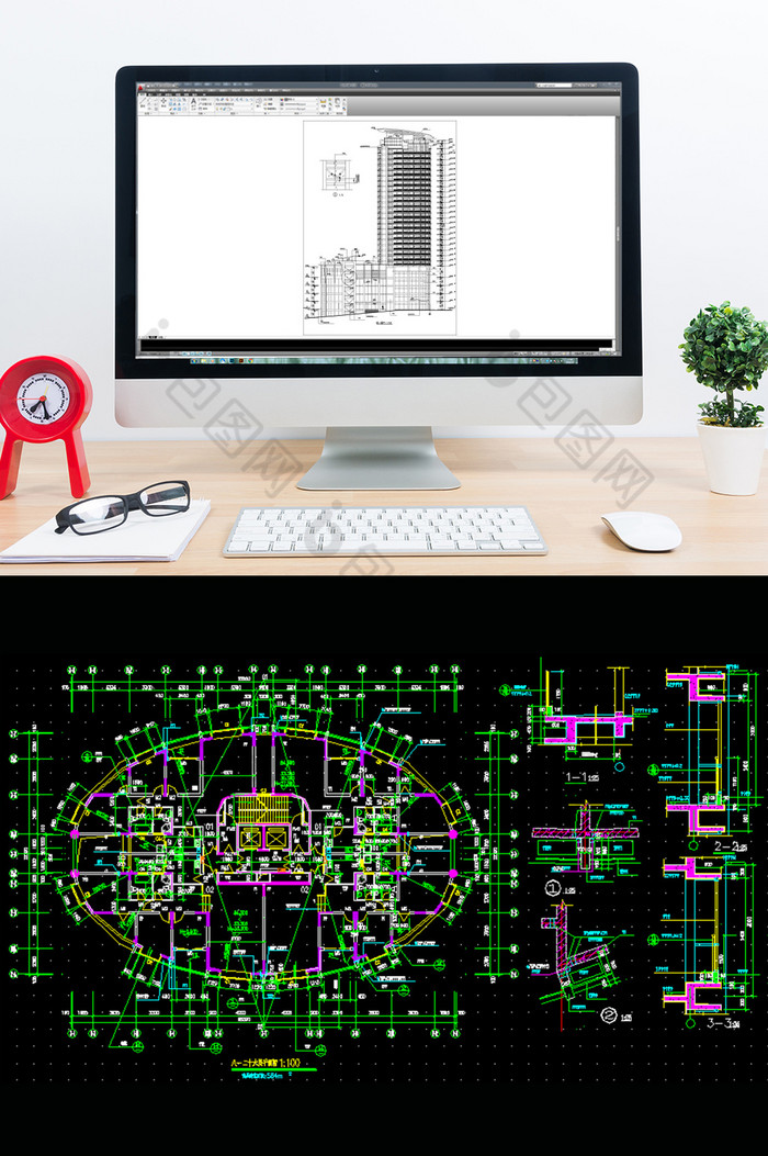 建筑施工图CAD大厦施工图图片图片