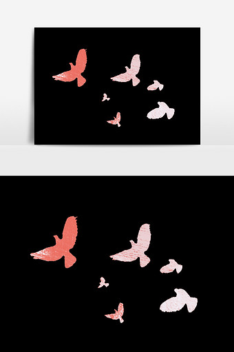水彩手绘鸽子小鸟图片