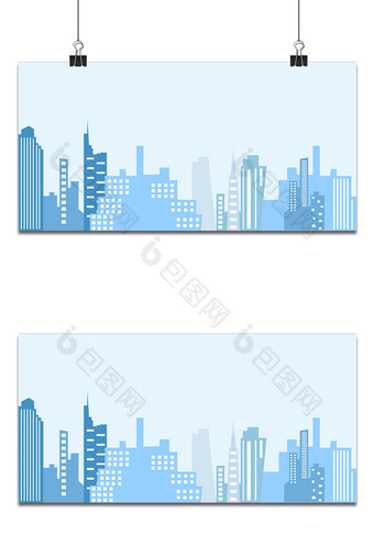 扁平化都市风建筑群背景图片