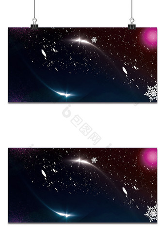 黑色太空降雪创意背景图片