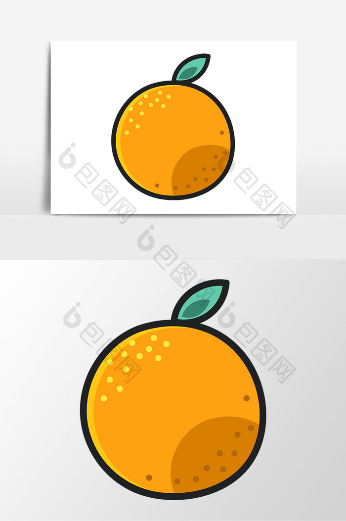 黄色橙子水果元素