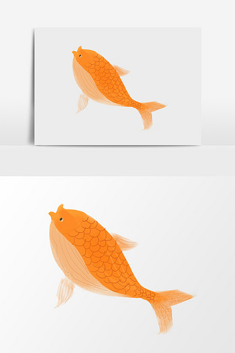 水彩手绘鲤鱼素材图片