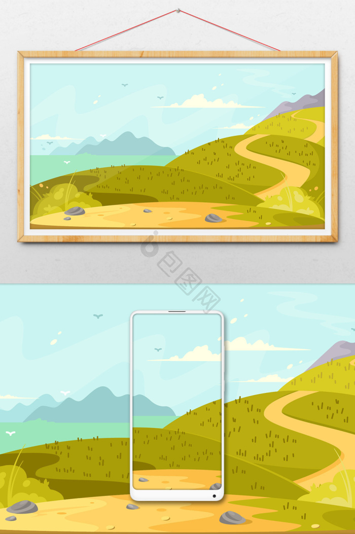 当前位置:>包图网>扁平化道路>下载公路风景插画下载城市街道插画下载