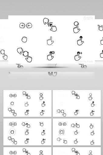 MG动画动态手势合集AE模板图片