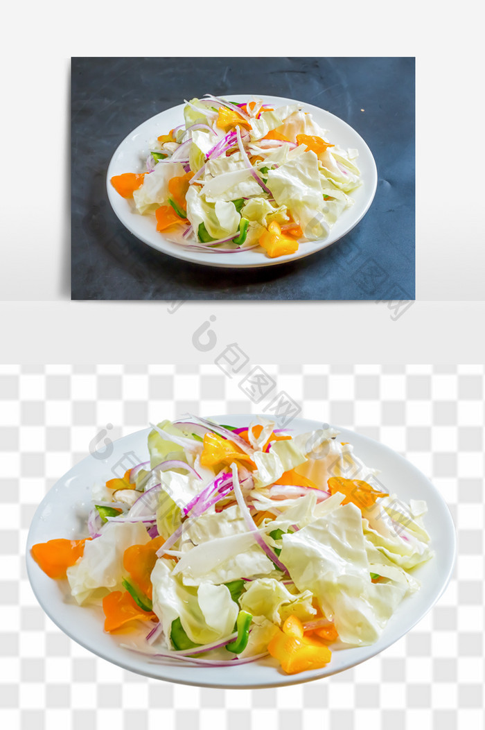 日式蔬菜沙拉素材
