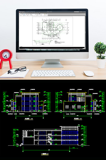 会所全套建筑CAD施工图图片