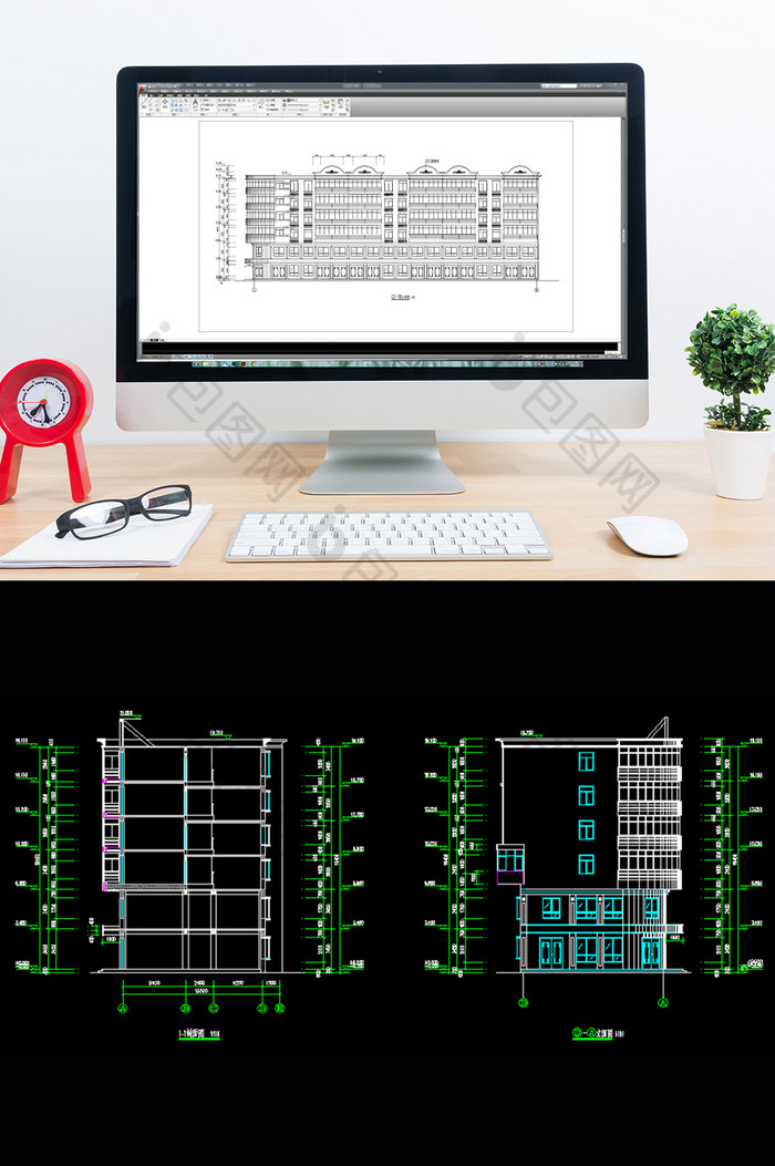 六层楼全套建筑CAD施工图图片图片