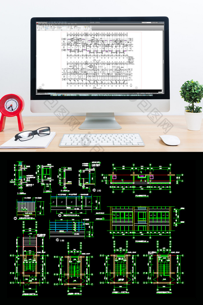 六层楼建筑CAD施工图