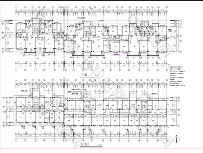 六层楼建筑CAD施工图