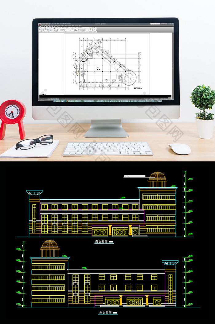 三层会所建筑CAD施工图