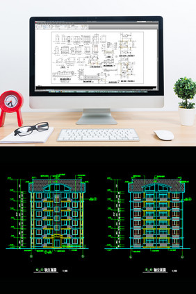 六层小楼建筑CAD施工图