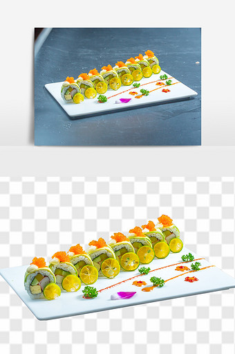 日式寿司组合料理元素图片