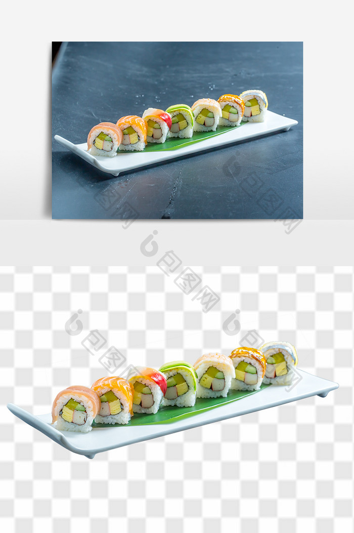 日式寿司料理组合元素