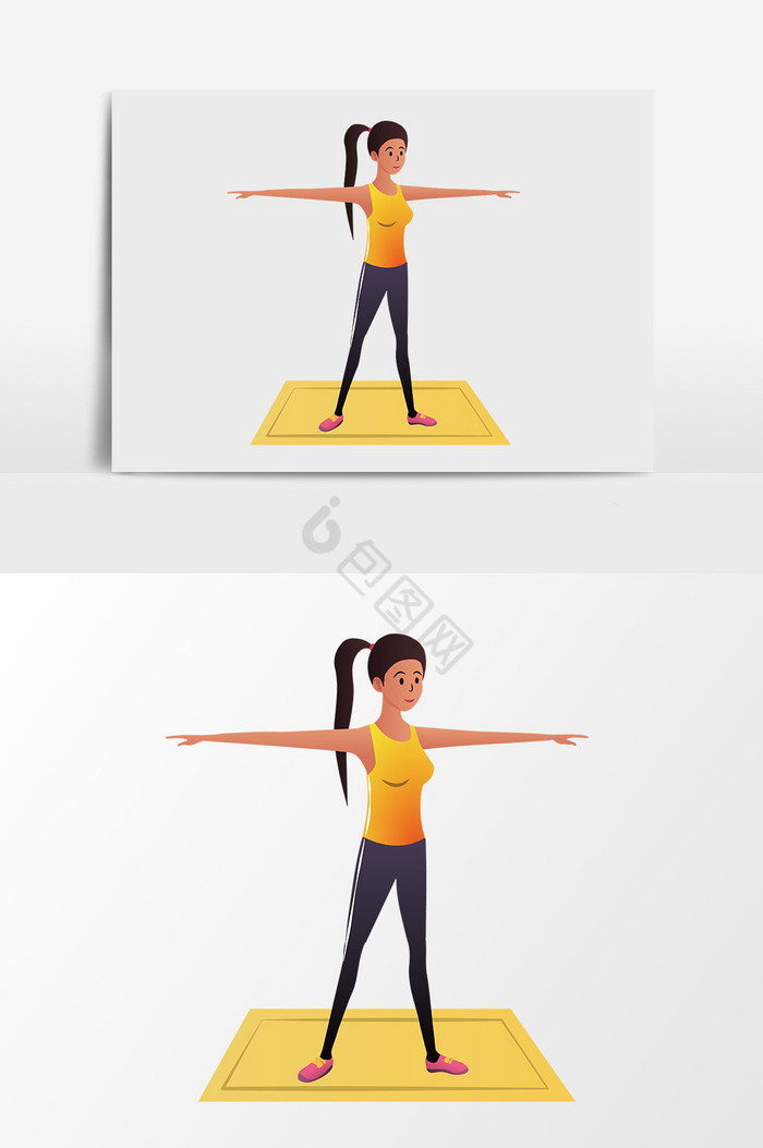 瑜伽健身少女图片