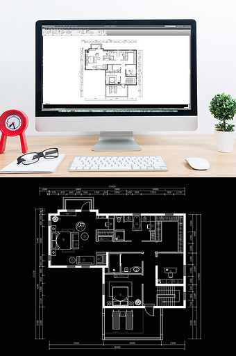 别墅户型CAD平面定制方案图片