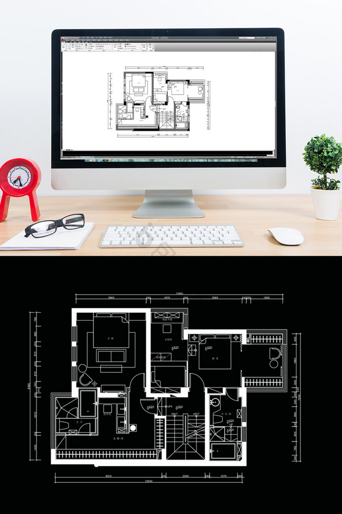 别墅CAD平面定制方案图片