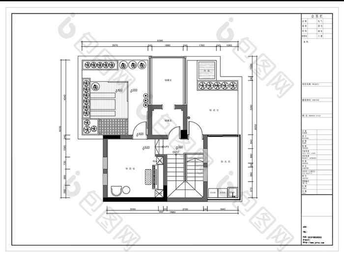 别墅储藏空间层CAD平面定制方案