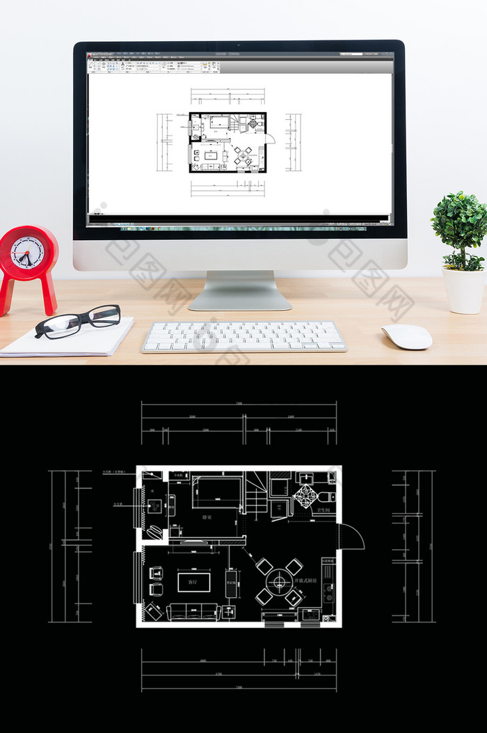 别墅户型CAD平面方案户型定制图片图片