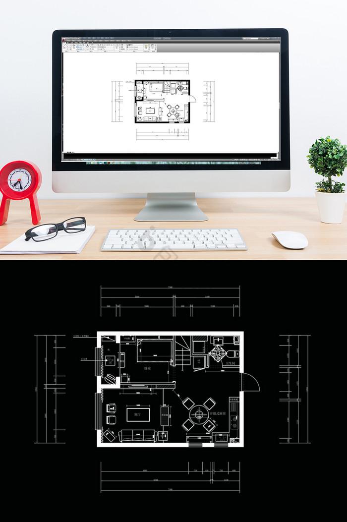 别墅户型CAD平面方案户型定制图片