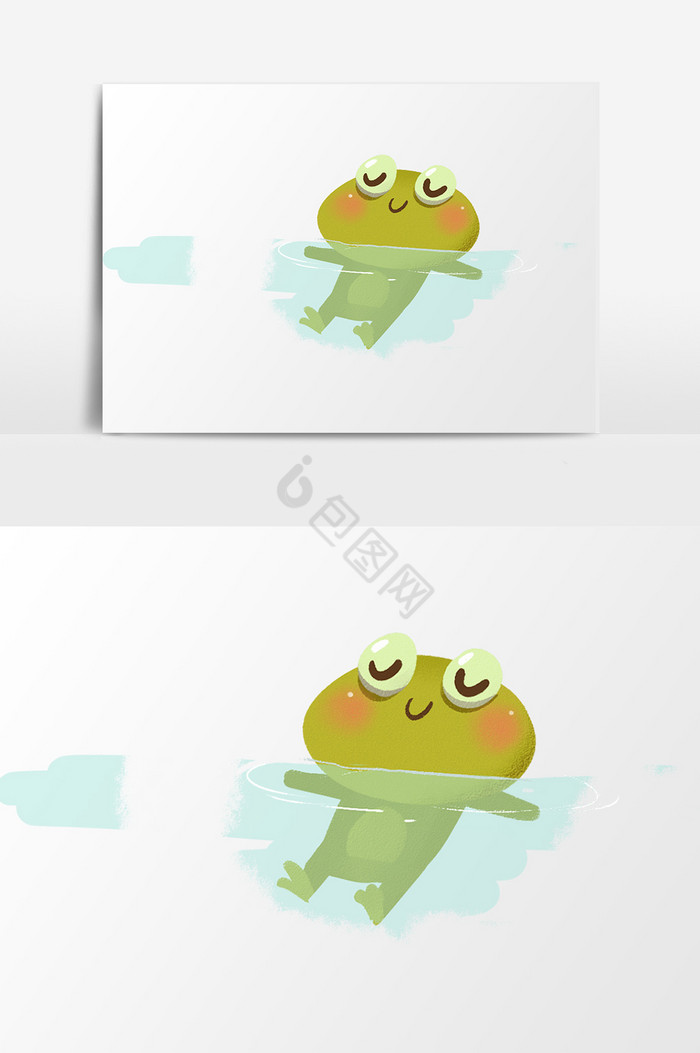 小青蛙插画图片