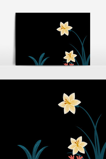植物花朵插画元素素材图片