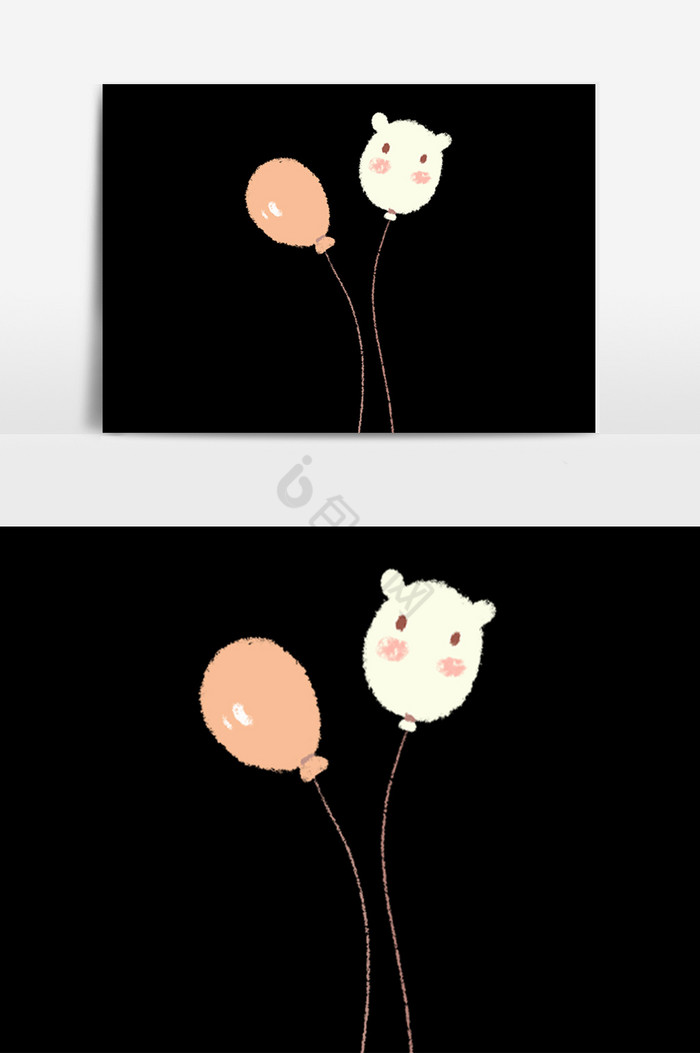 气球插画图片