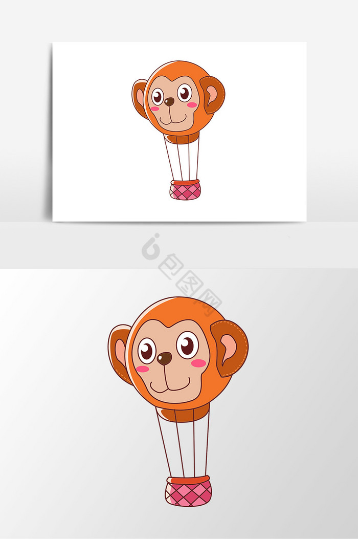动物猴子热气球图片