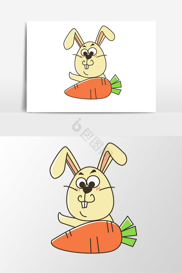拿萝卜小兔子图片