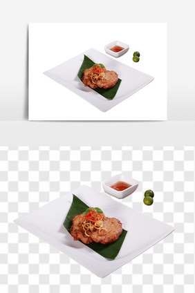 越式香茅猪扒餐饮美食素材
