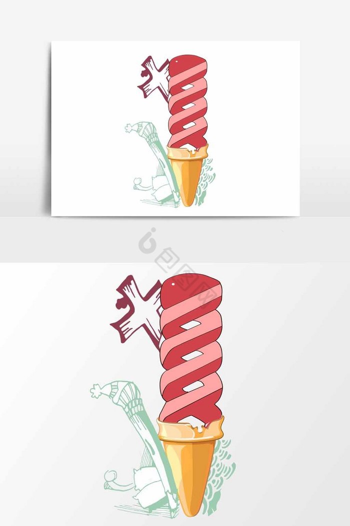 螺旋冰淇淋图片