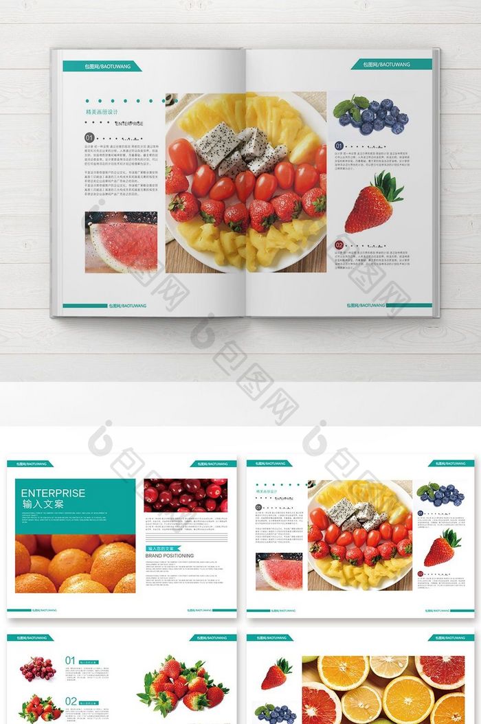 2018 绿色水果食品整套画册设计