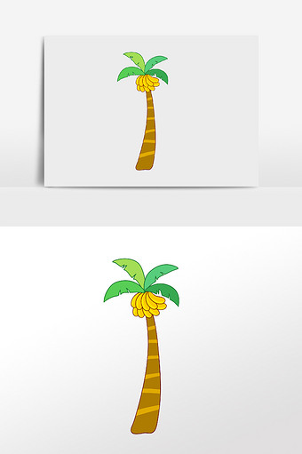 卡通香蕉树手绘元素图片