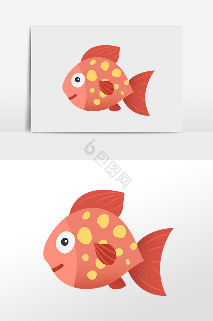 海洋生物热带鱼插画图片