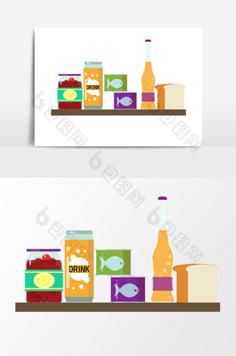 卡通素食设计元素图片