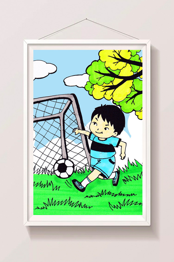 世界足球日插画图片