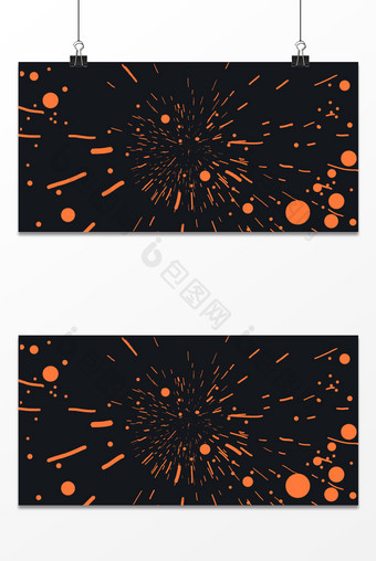 橙色放射波点科技纹理背景图片