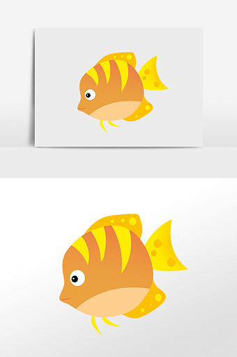 可爱卡通海洋生物热带小鱼插画元素图片