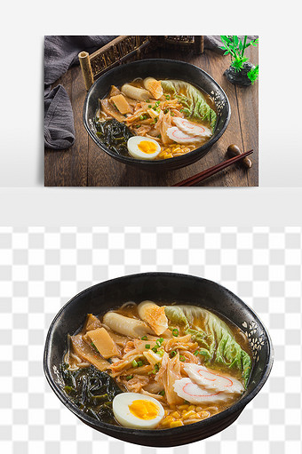 日式泡菜拉面元素图片