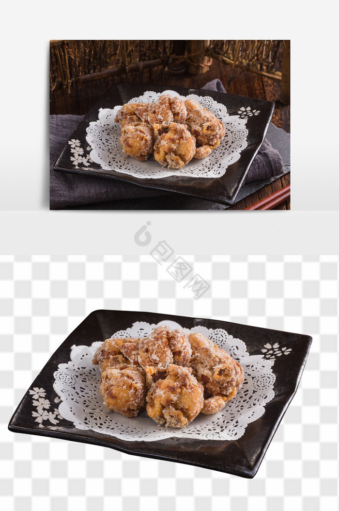 日式炸盐鸡块图片