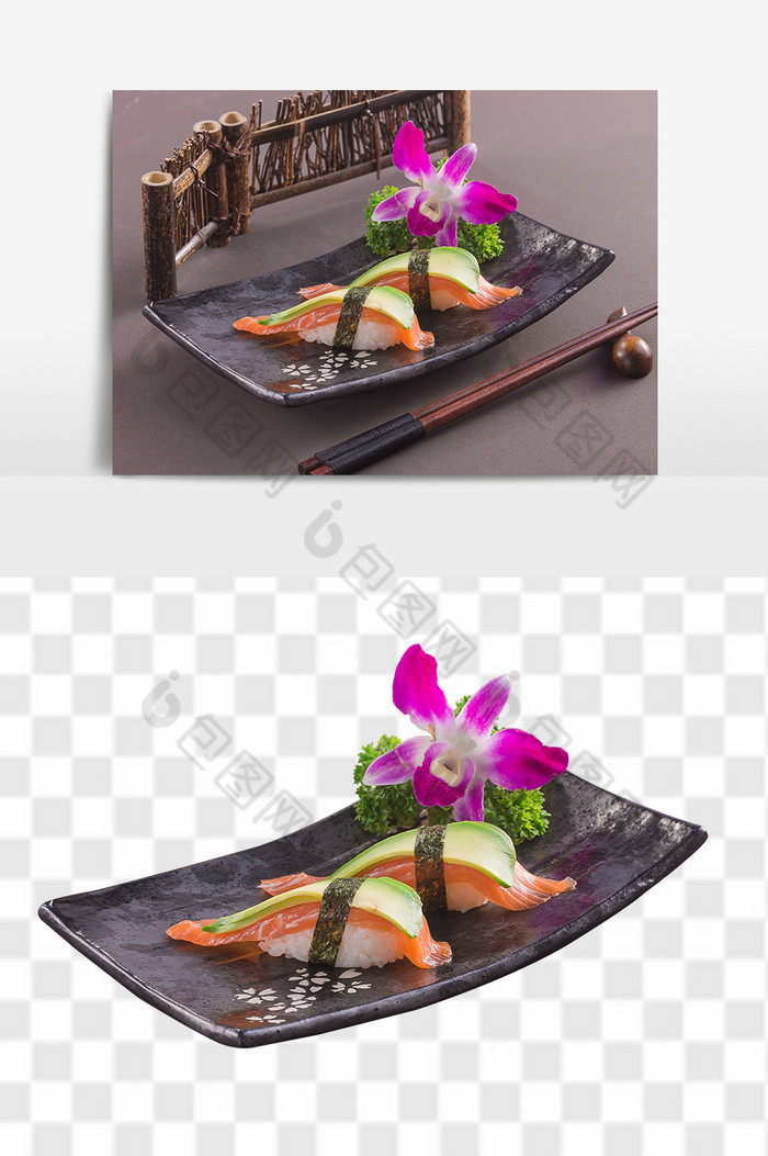 三文鱼牛油果寿司图片图片